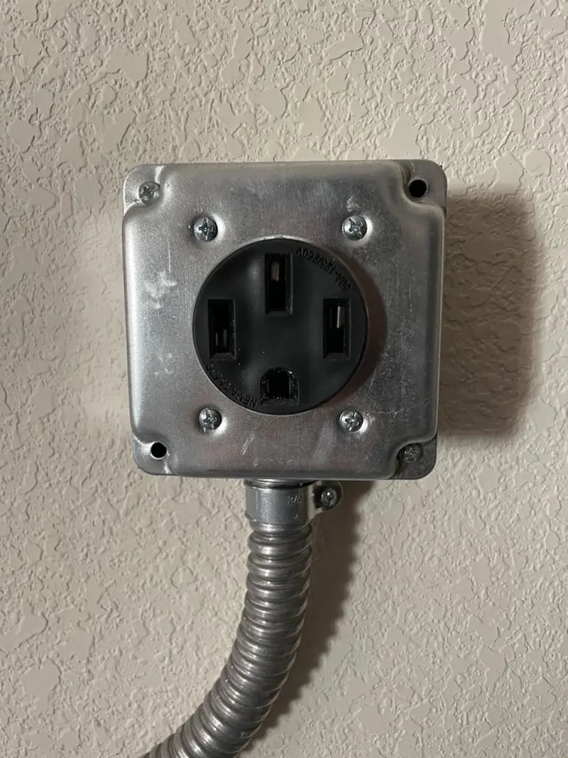 NEMA 14-50 outlet installed for Electrical Panel Upgrade in Tulare